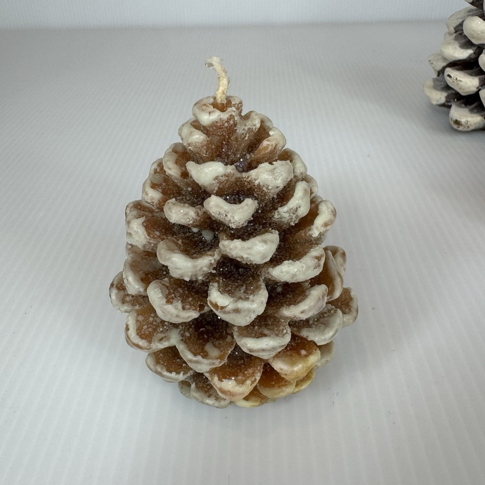 Pine Cone Shaped Wax Candles 7 Pieces Assorted Fall Christmas Decor