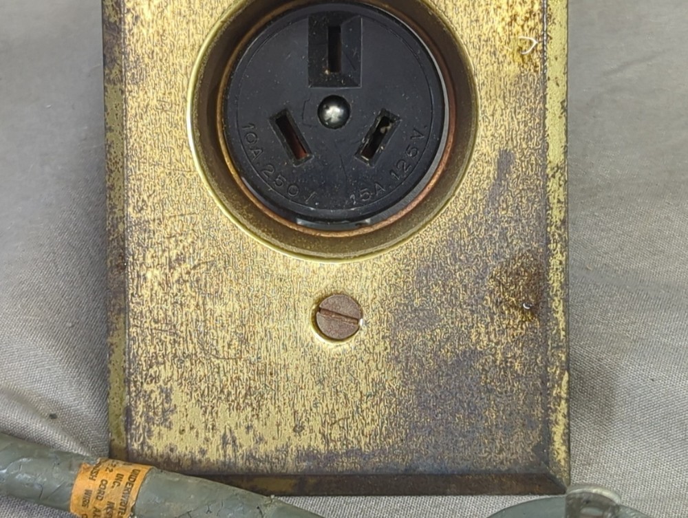 Vintage Original Simplex Clock A/C Outlet and Plug 120v