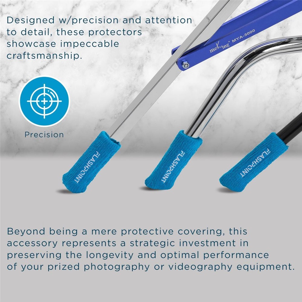 Flashpoint Light Stand Leg Protector, Blue, 3-Pack