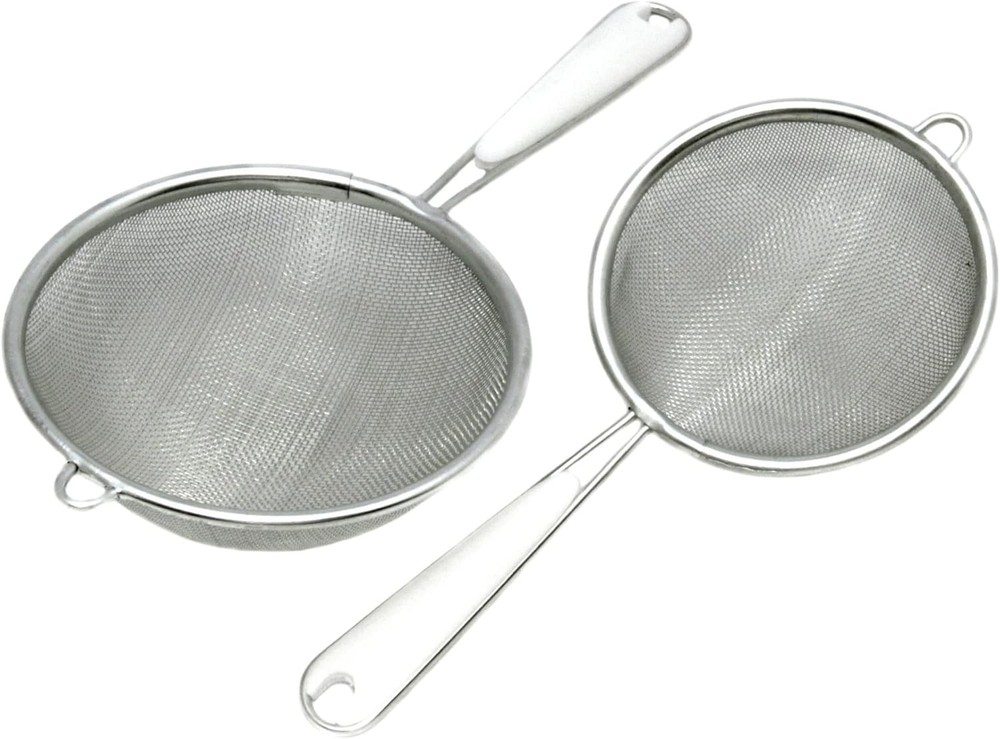 2 Piece Stainless Steel Mesh Kitchen Strainer Set