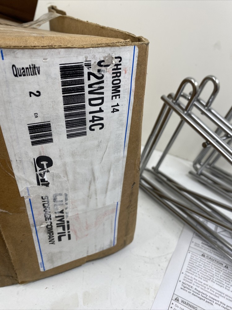 2 Set .Olympic -J2WD14C -14”Chromate Double Wall Bracket, Missing ￼￼￼ Brackets.￼
