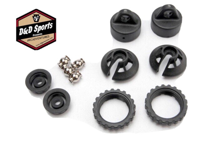 Traxxas 5465 Cap & Spring Retainers,GTR shock (Upper Cap) (2)