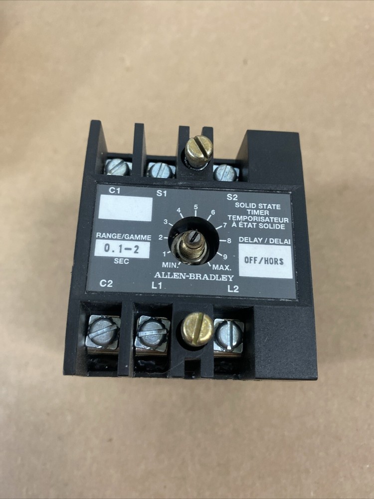 ALLEN BRADLEY 700-PSPA1 SOLID STATE TIMER 0.1-2 SEC OFF-DELAY SERIES A