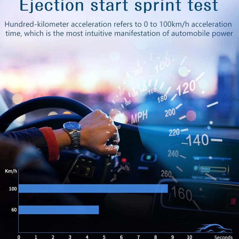 Car Odometer LCD Head-up Display OBD Code MPH/ for h Meter