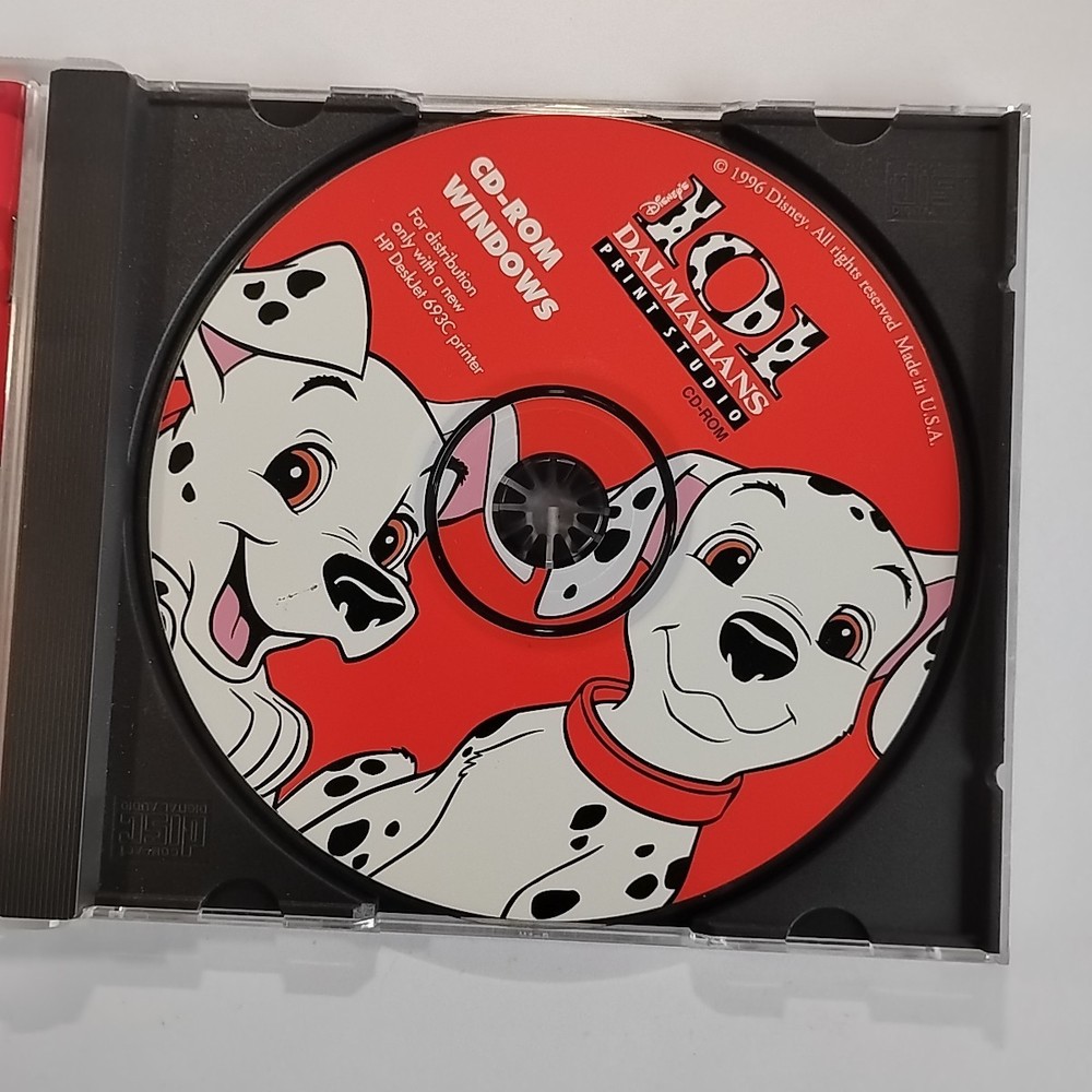 101 Dalmatians Print Studio (CD-ROM, 1996) Vintage Software Windows