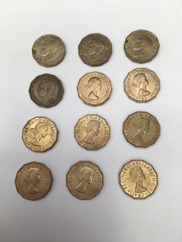 Brass 3d Coins, Various Dates