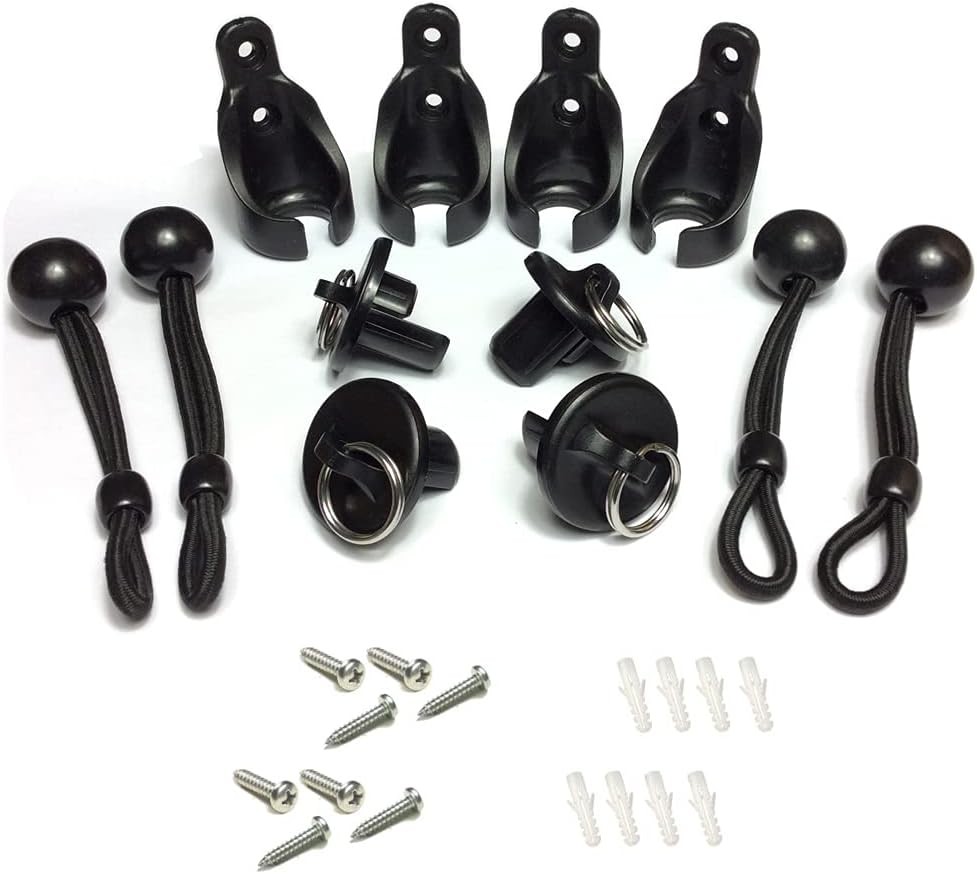 Coolaroo Replacement Parts Bungee End Cap Kit Black Kit-2 Sets,