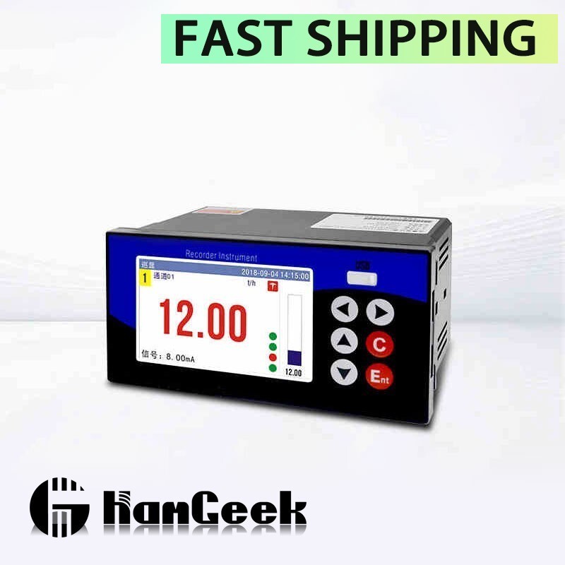 Industrial Data Recorder 16MB Memory Data Logger 4'' Screen w/ RS485 Interface