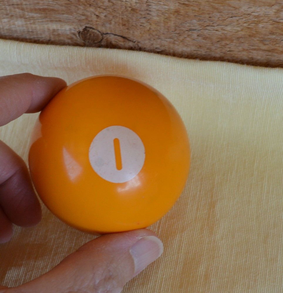 Vintage Pool Ball No. 1 Solid Yellow Replacement Re-purpose