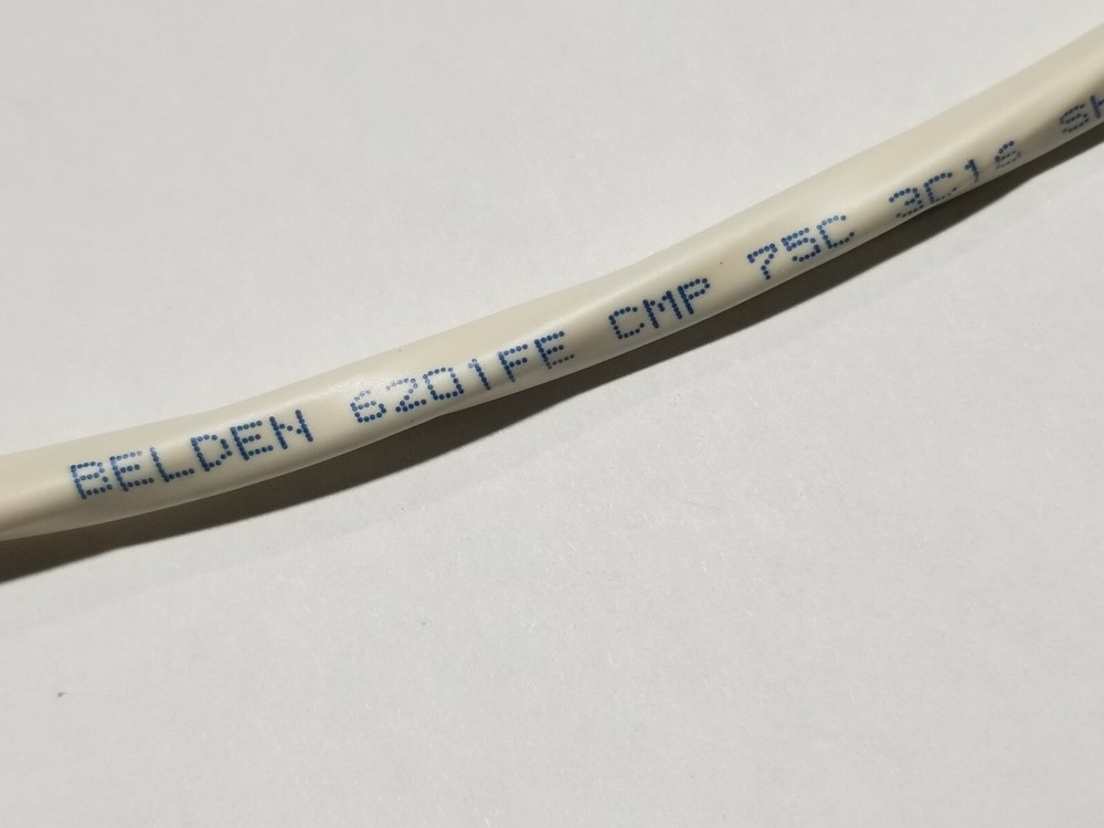 Belden 6201FE 16/3C Shielded Plenum Commercial Audio/Security Cable White /50ft