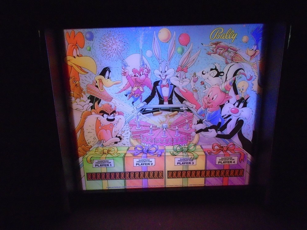 Bally Bugs Bunny Birthday Bash Pinball Head LED Display light box