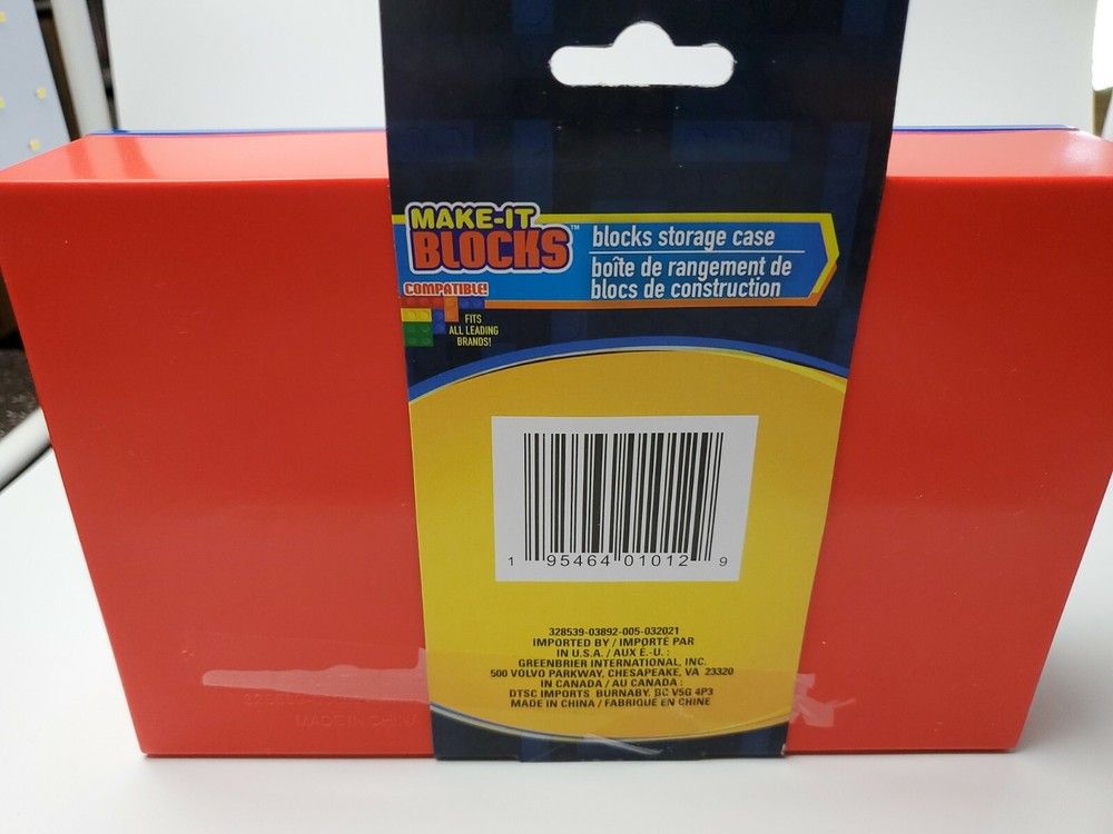 Make It Blocks Blocks Storage Case - Blue Top- Compatible Fits