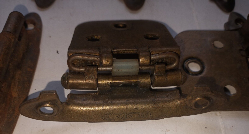 28 Antique CABINET Hardware HINGES set NO SCREWS