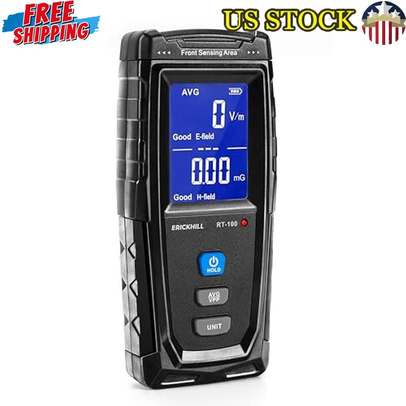 Rechargeable EMF Meter Hand-held Digital Radiation Detector Home Office Testing