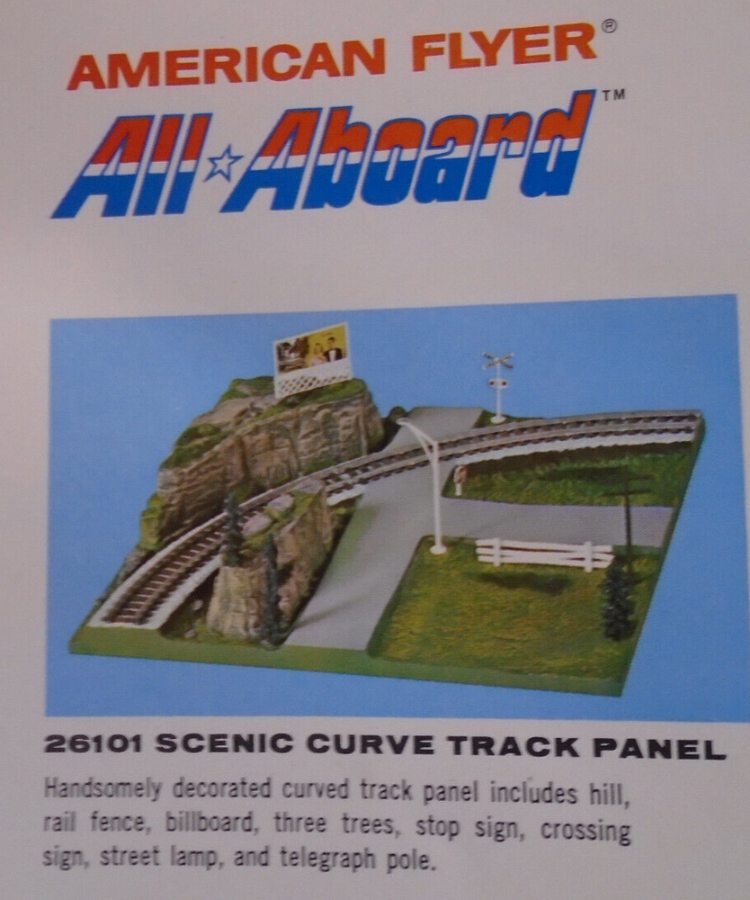 AMERICAN FLYER #26101 ALL ABOARD SCENIC CURVE TRACK PANEL