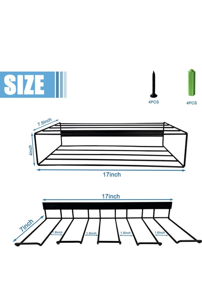 2Pcs Power Tool Storage Organizer Wall Tool Racks Drill Rack with Storage Basket