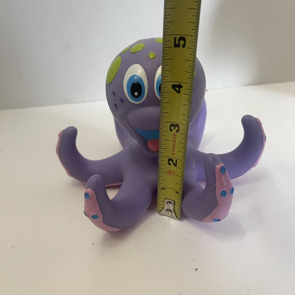 Nuby Floating Purple Octopus 2010 Interactive Rubber Bath Toy