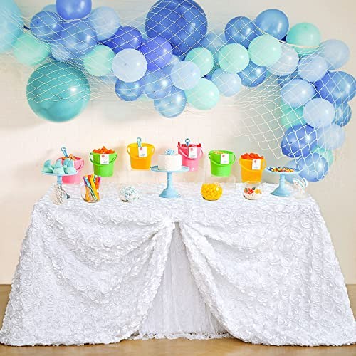 Tablecloth Rectangle 60 x102 Inches for Wedding 102" x 60" (Rectangular) White