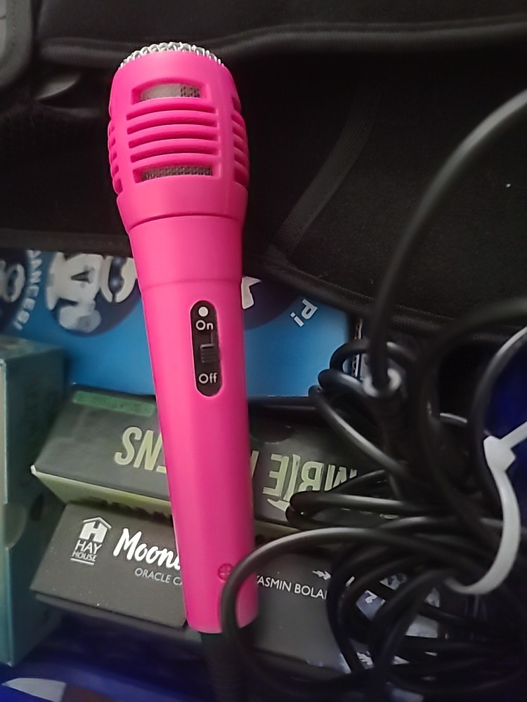 Karaoke Machine Replacement Pink Wired Microphone