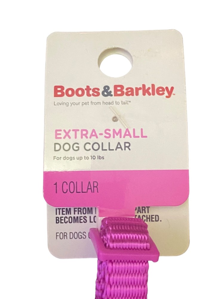 Boots & Barkley Basic Dog Adjustable Collar Pink (Pick Your Size)