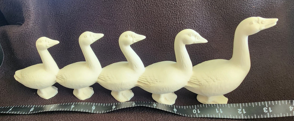 Ready to Paint  Ceramic Bisque Five Ducks in a Row