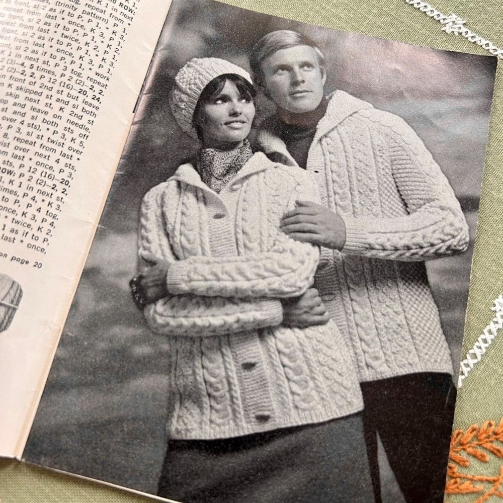 Vintage American Thread He and She Sweaters, Knitting Pattern Book