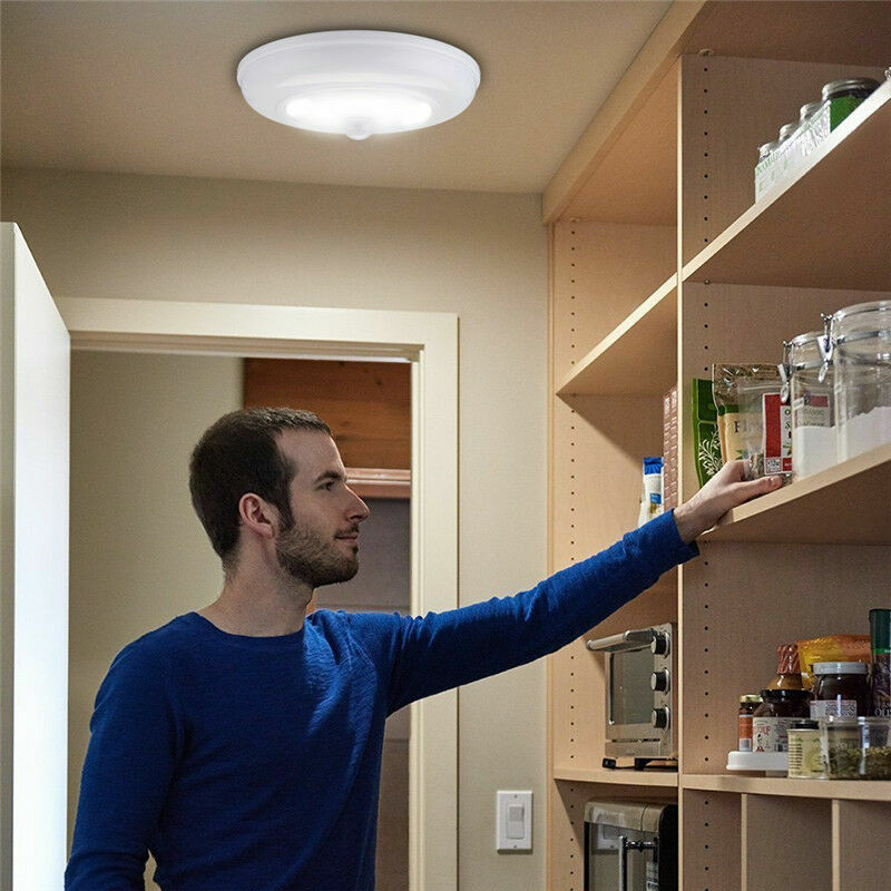 Ultra Bright Wireless Battery Powered Motion Sensor LED Ceiling Light Stair Lamp