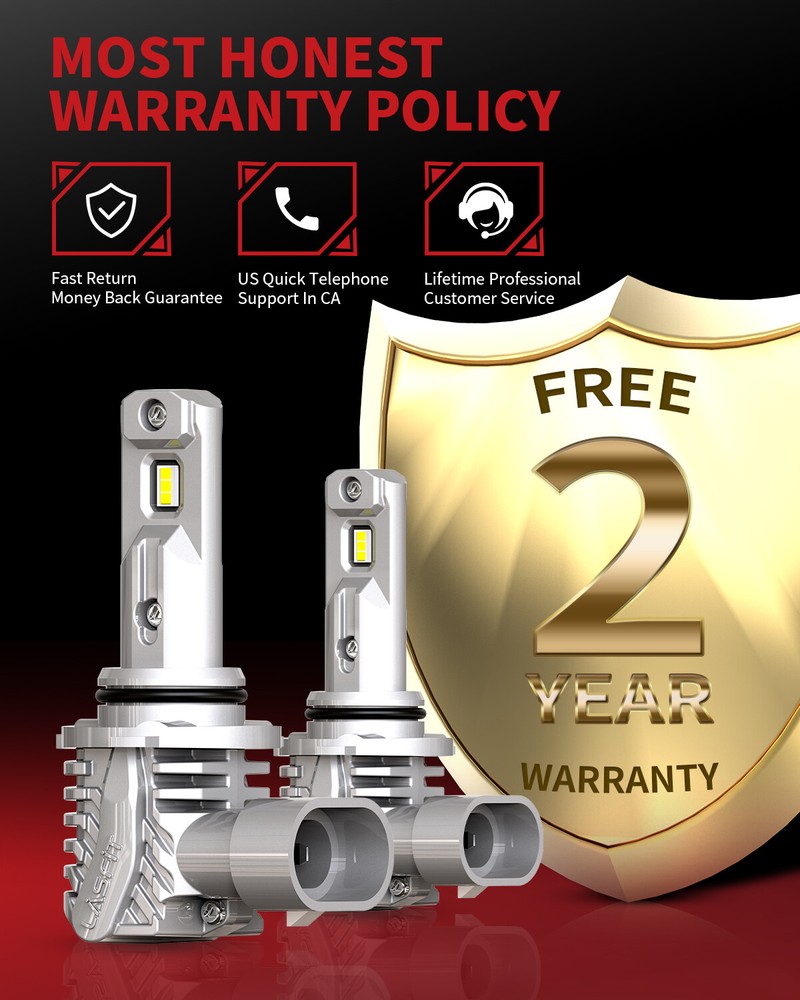 LASFIT 9005 LED Headlight Bulb Conversion Kit High Beam White Super Bright 6000K