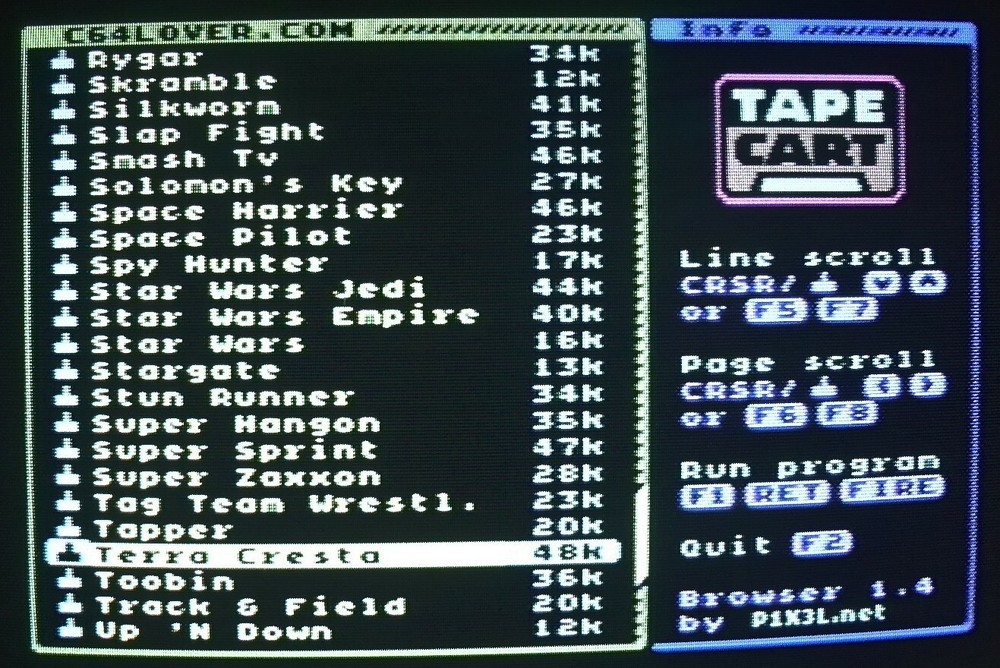 Commodore 64/128 TapeCart 126in1