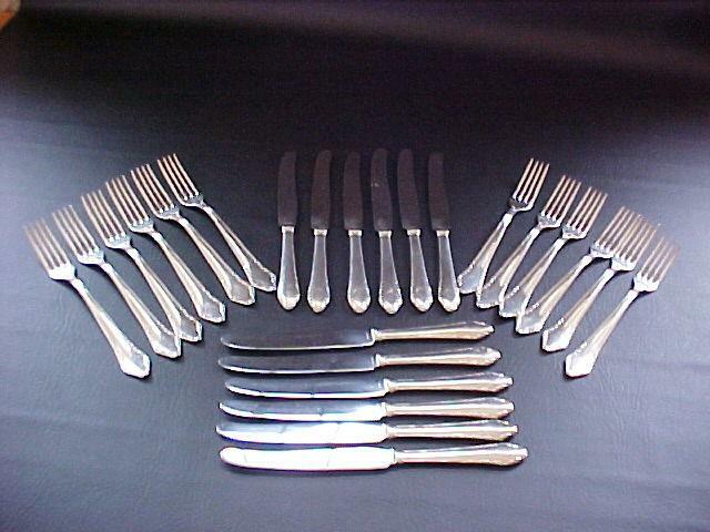 Lecko Silverplate Flatware 24 Pieces ALP Extra Forks Knives