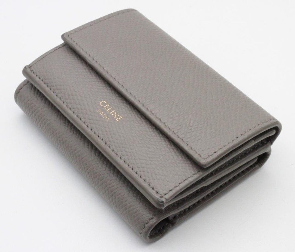 CELINE Folded Compact Wallet Excellent Condition From Japan
