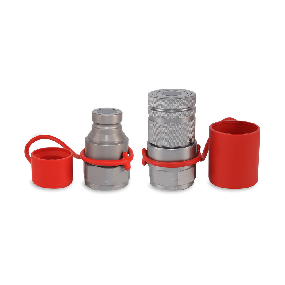 1″ Flat Face Hydraulic Quick Couplers Set - 1″ NPT Thread