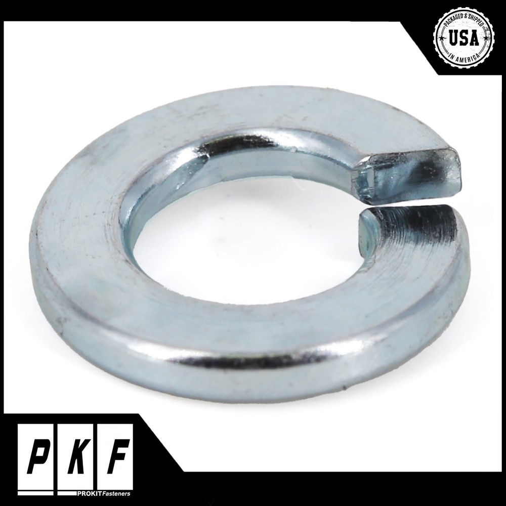 Grade 5 Zinc Plated Steel Split Lock Washers Select Size & Quantity