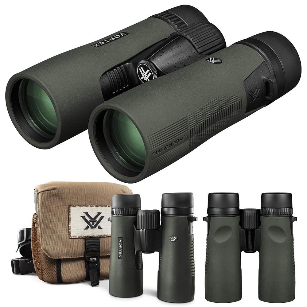 Vortex Optics Diamondback HD 8x42 Binocular with Free Camo Forest Hat Bundle