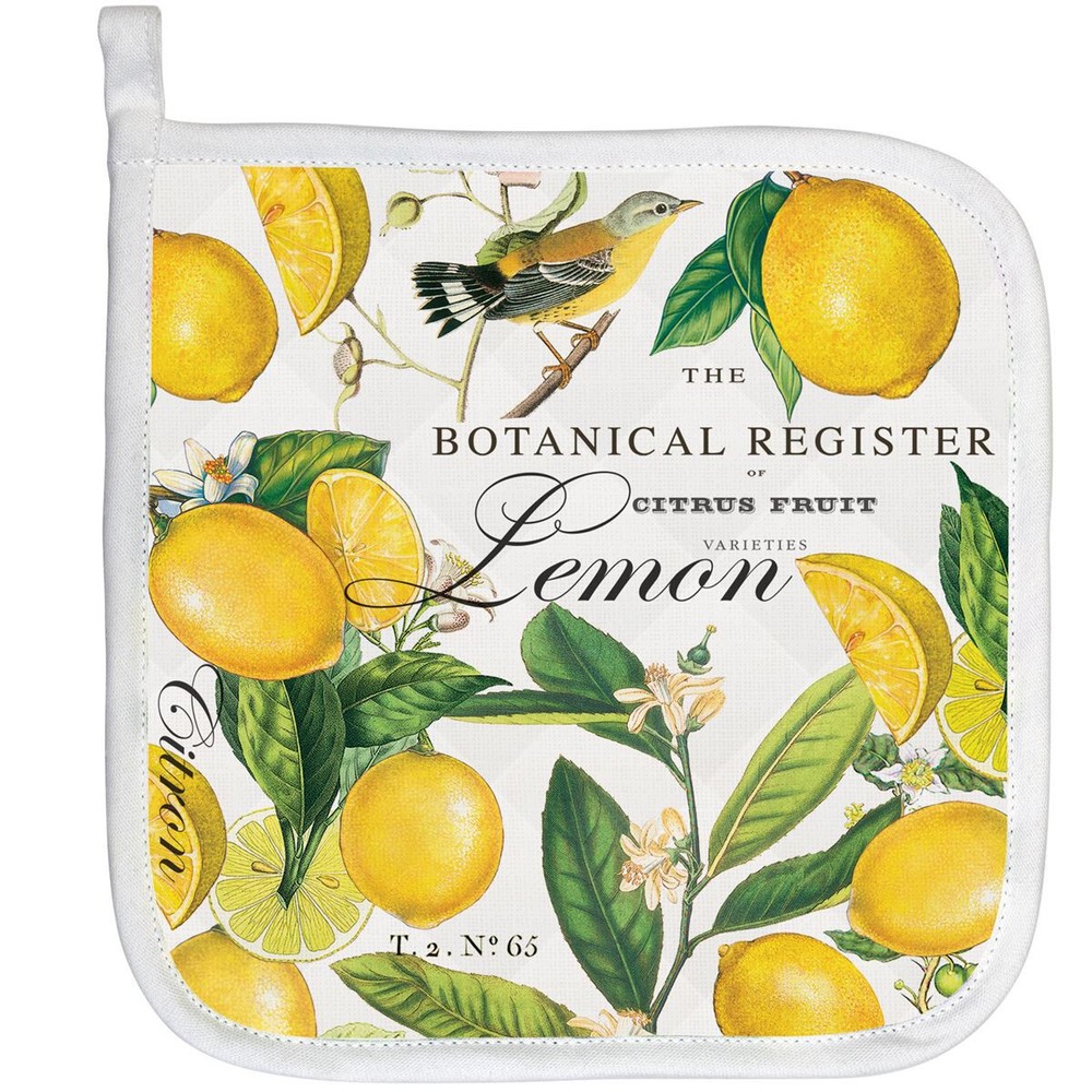 Michel Design Works Cotton Kitchen Potholder Lemon & Basil