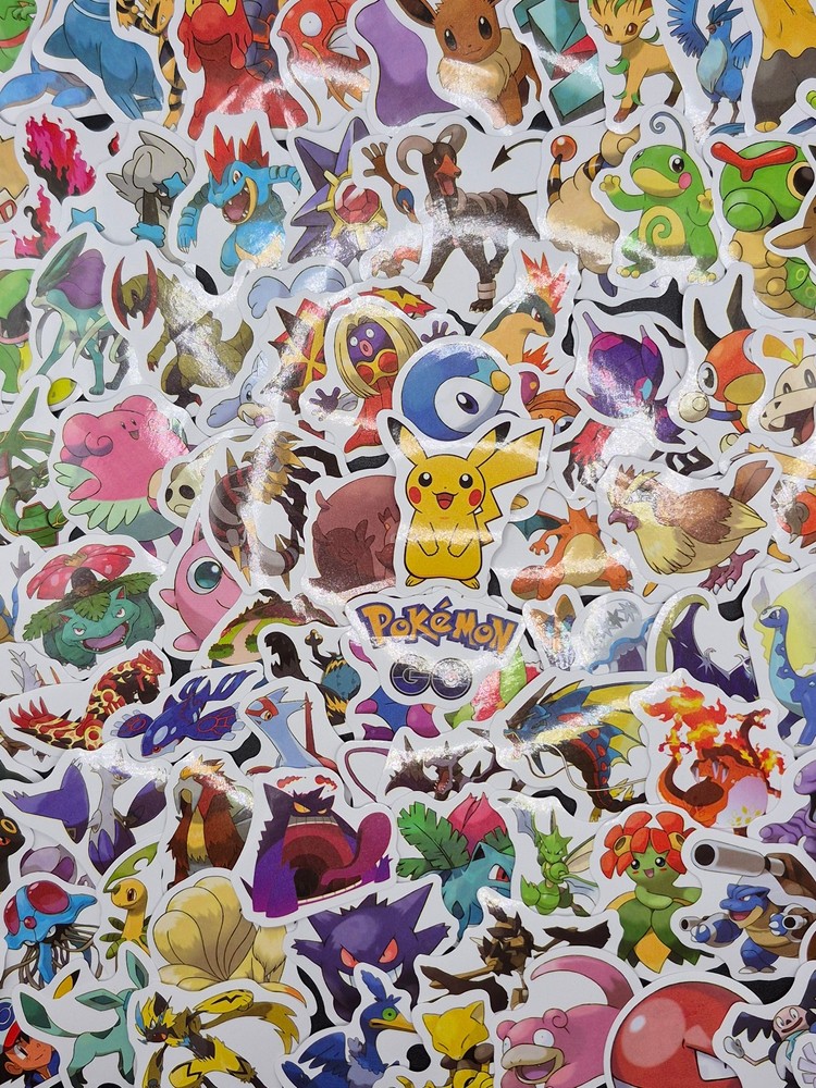 Pokemon Stickers 1000 Pack Master Bundle Decal Sticker Lot Bulk With Duplicates