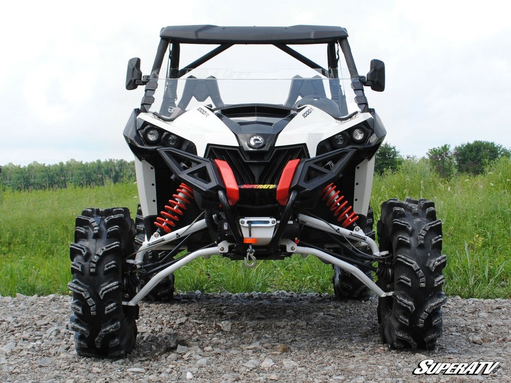 SuperATV Scratch Resistant Half Windshield for Can-Am Maverick (2013+) - Clear