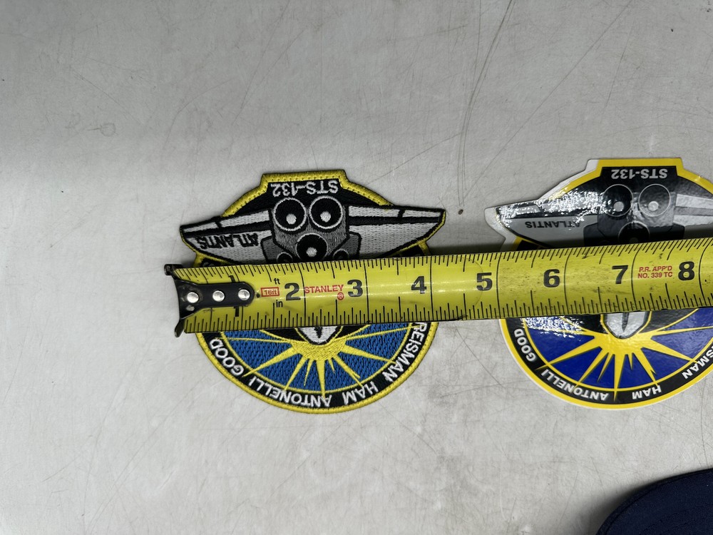 Space Shuttle Snapback Hat Cobra Cap Plus Atlantis STS-132 Patch & Sticker