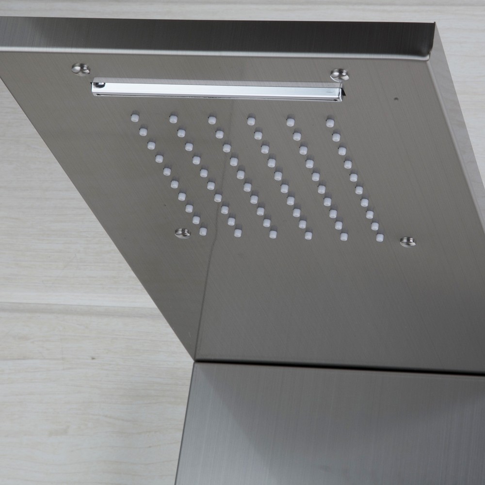 Bathroom Multi Function Shower Panel with Handshower Spary Wall Mount Tap Nickel