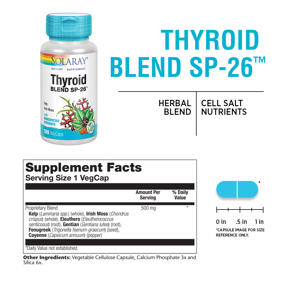 Solaray Thyroid Blend SP-26 | 100 VegCaps