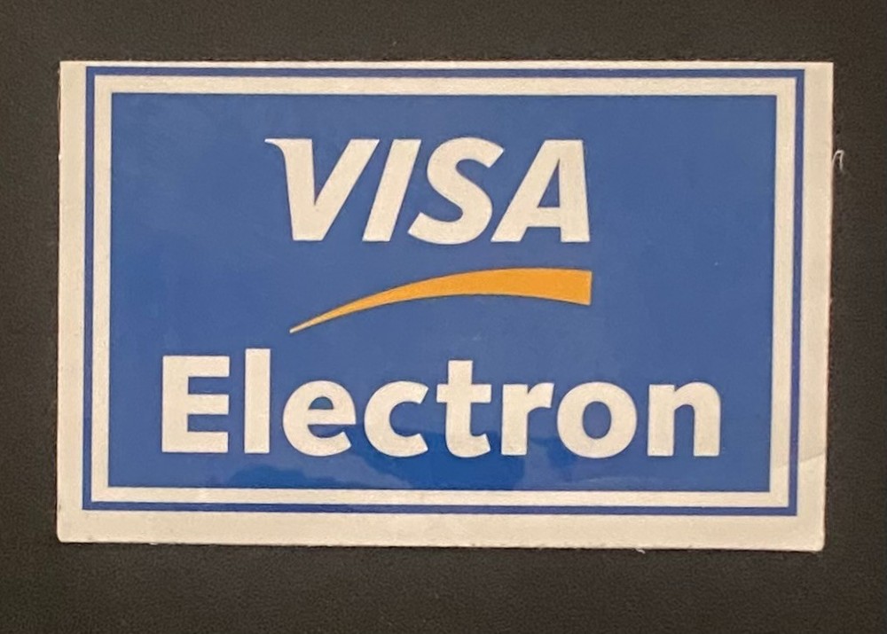 Visa Electron Storefront Sticker