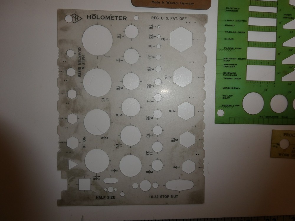 VTG Lot 25 Architectural Engineer Engineering Drafting Templates Tools Stencils