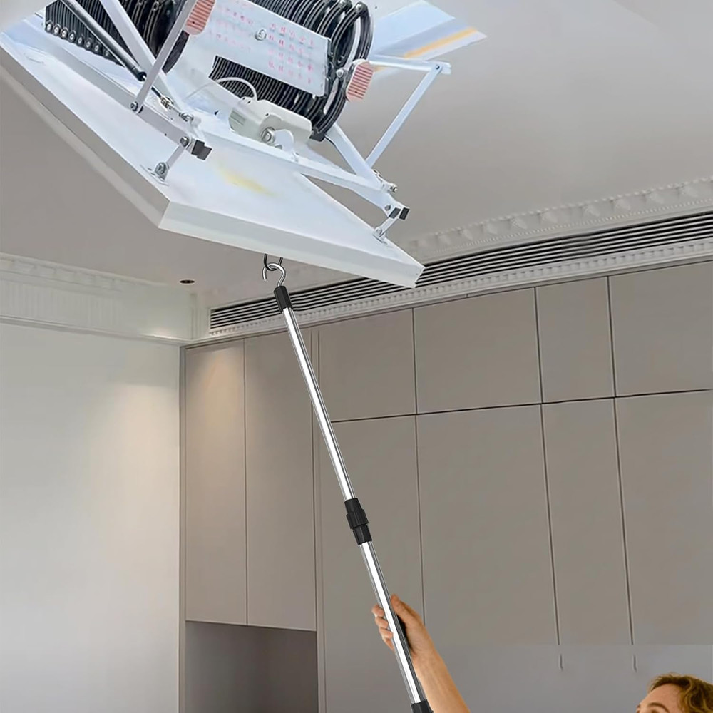 Attic Pull Down System Kit – Extendable Attic Stairs Pull Down Hook Pole with...