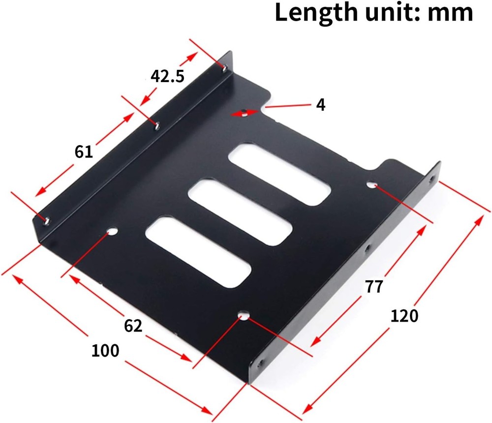 Transform Your Storage: 2.5'' to 3.5'' Hard Drive Mounting Brackets (2-Pack)