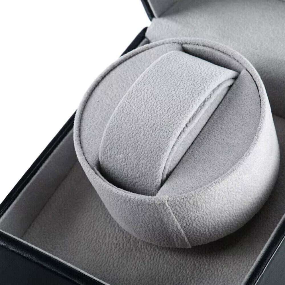 Automatic Rotation Single Watch Winder Box Leather Storage Display Case Gift