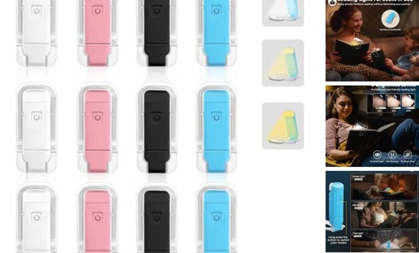12 Pack Reading Light,Rechargeable Book Light for Reading in Multicolor