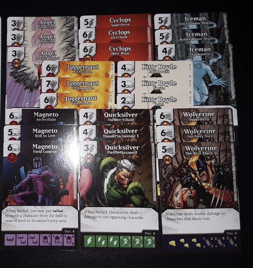 Dice Masters - Uncanny X-Men - Starter/C/C/UC run plus 3 dice per