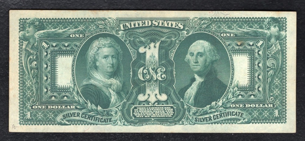 FR. 225 1896 $1 ONE DOLLAR “EDUCATIONAL” SILVER CERTIFICATE ABOUT UNCIRCULATED