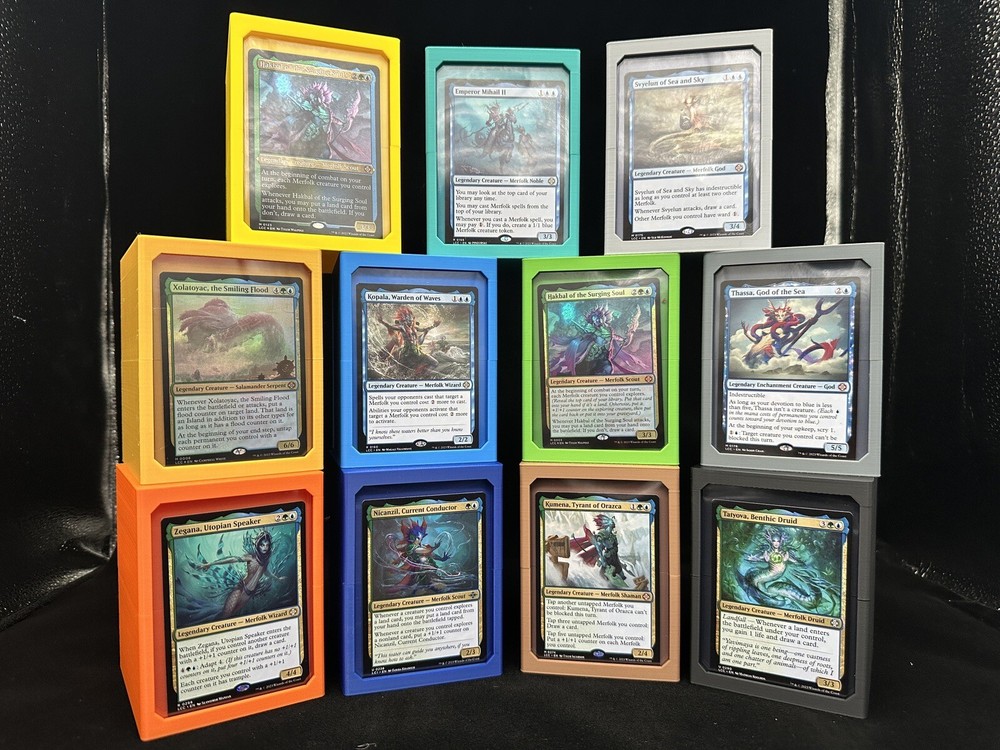 MTG Commander Deck Box with Front Card Slot - Multiple Size Options (3D Printed)