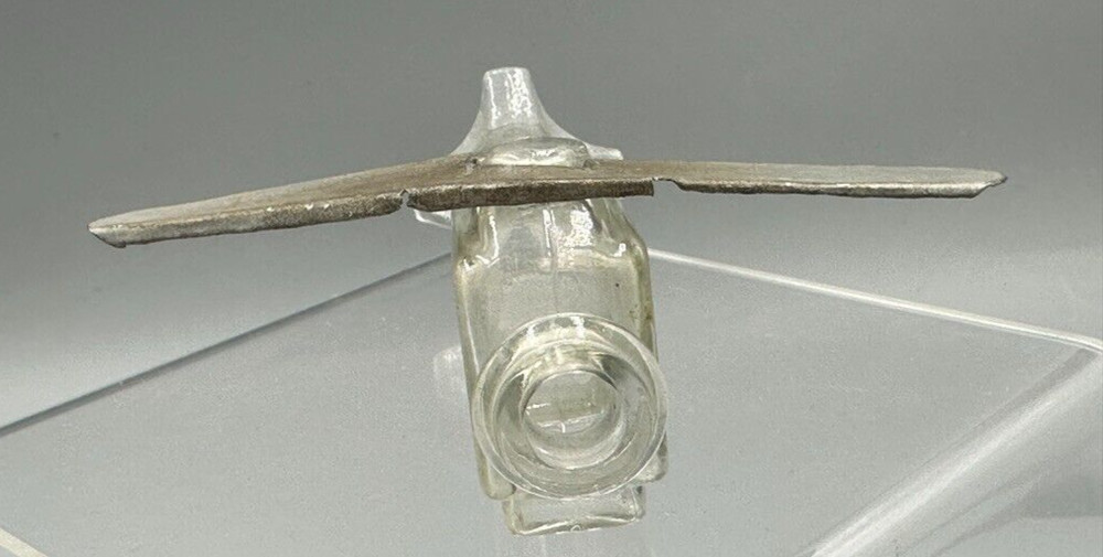 c 1940 AIRPLANE Patent 113053 Glass CANDY CONTAINER A&E 4